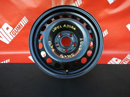 Opel Astra acélfelni 15X6J, 5X105X56.6, ET37. GM2150191